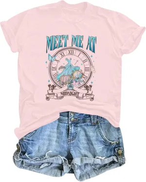 Princess Shirts Magic Kingdom Tee: Women Meet Me at Shirt Music Album Shirts Family Vacation Tops