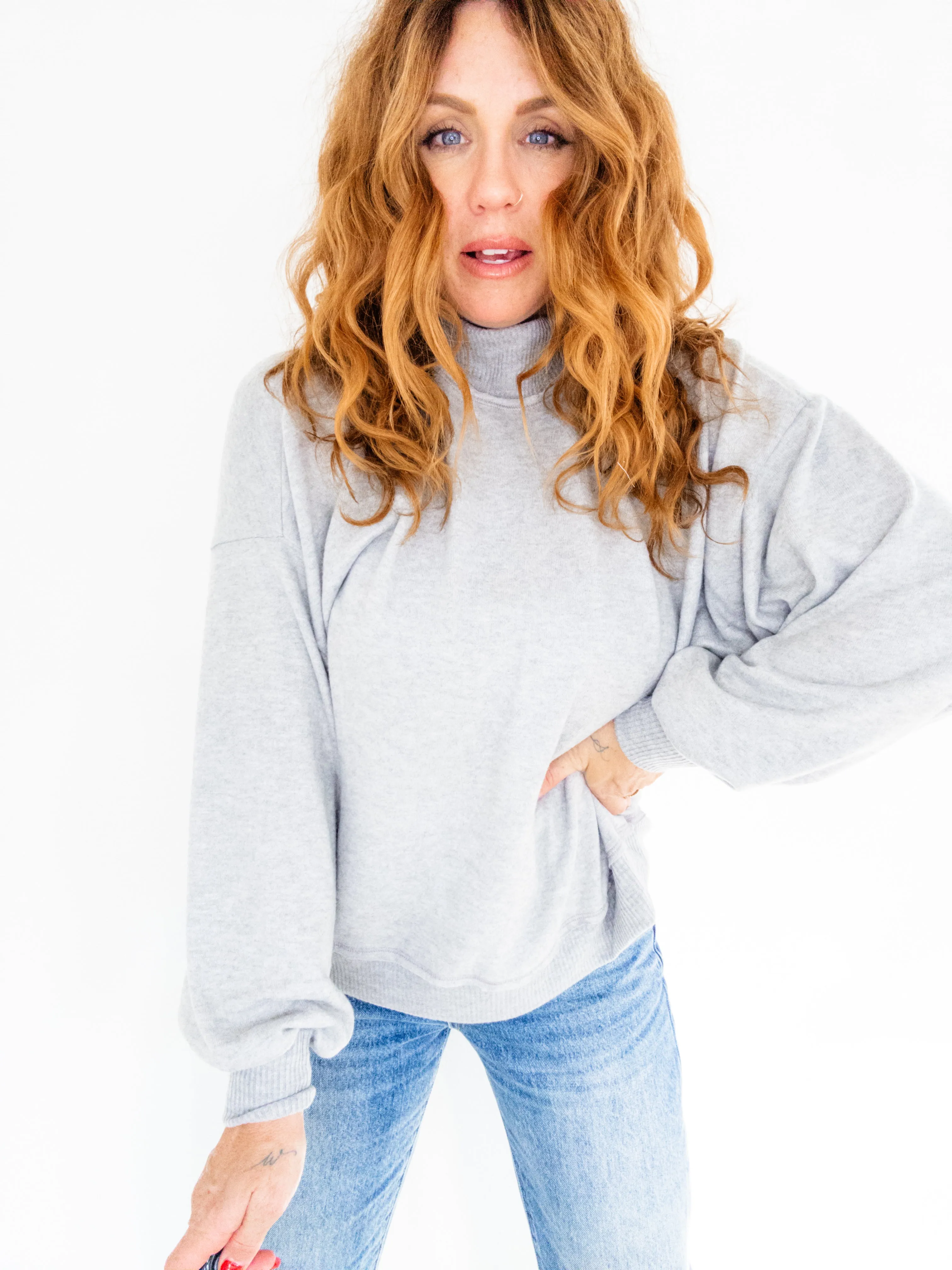 Project Social T Love Language Mock Neck