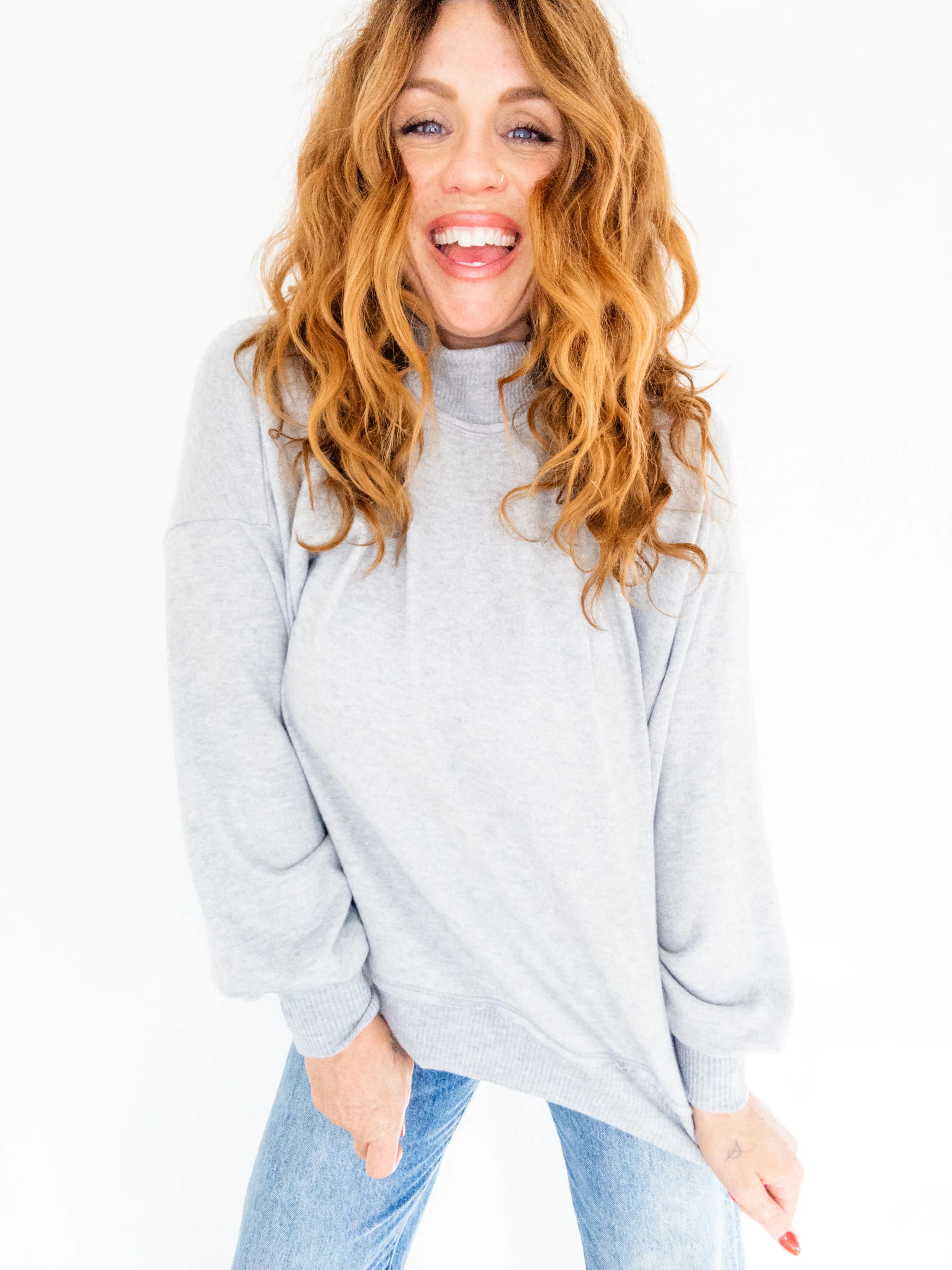 Project Social T Love Language Mock Neck