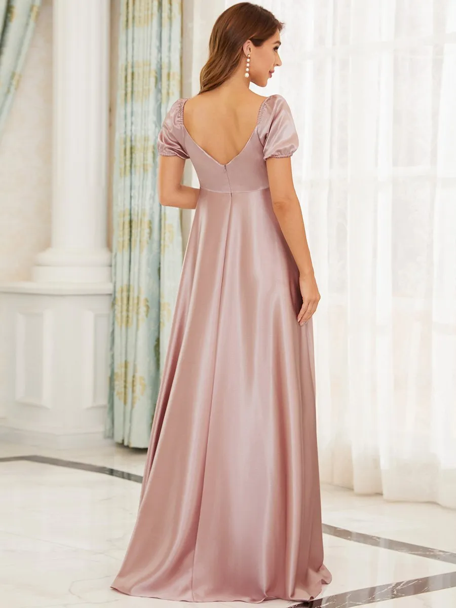 Puff Sleeves V Neck A Line Wholesale Maternity Dresses EY20801