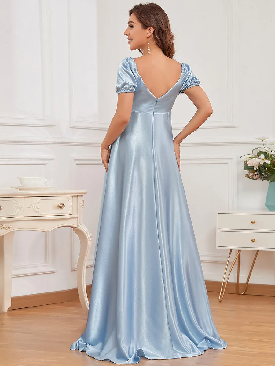 Puff Sleeves V Neck A Line Wholesale Maternity Dresses EY20801