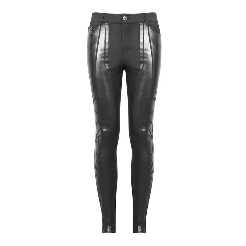 "Ammunition" Gothic Black Skinny Men Trousers
