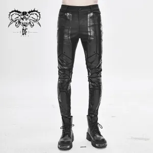 "Ammunition" Gothic Black Skinny Men Trousers