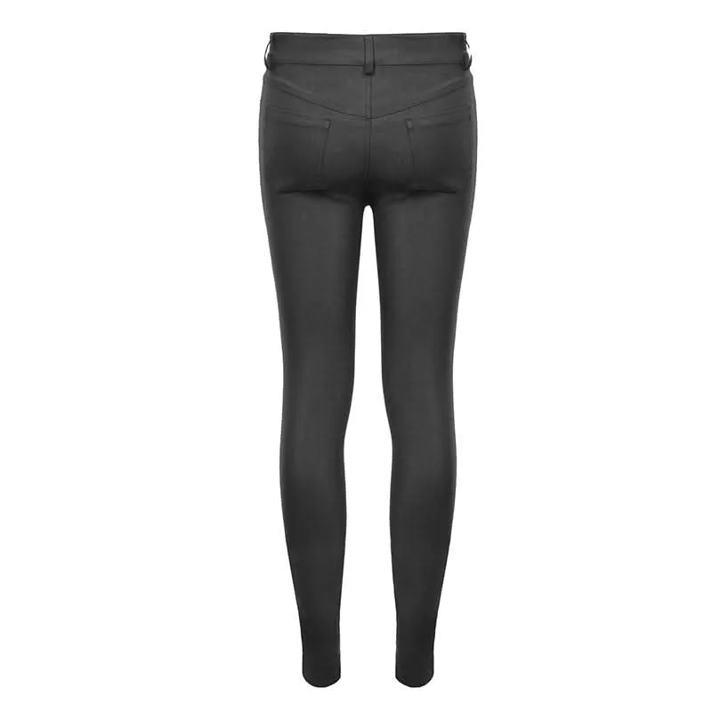 "Ammunition" Gothic Black Skinny Men Trousers