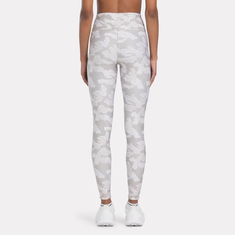 Reebok Apparel Women Reebok Identity Training Camo Leggings ASH