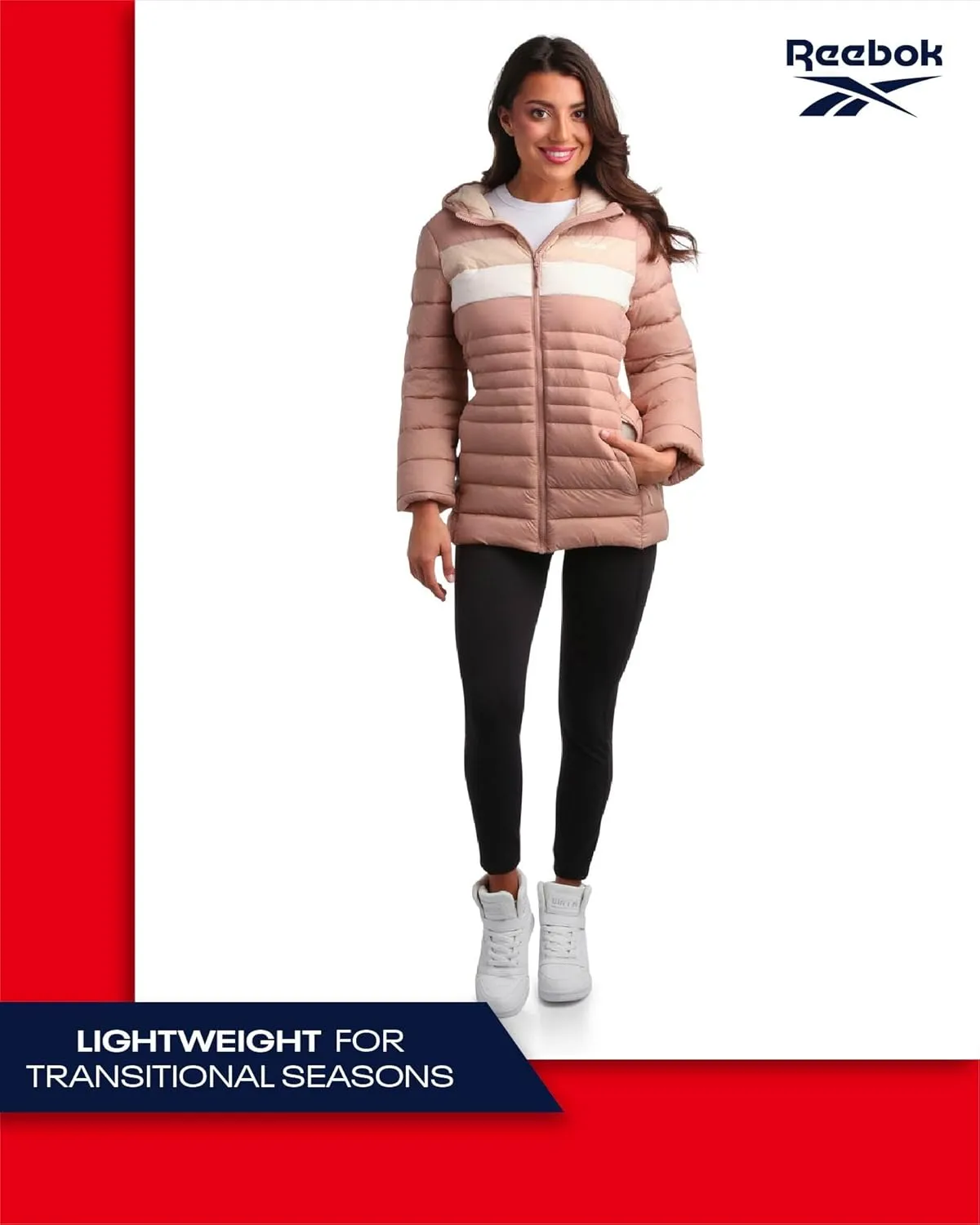 Reebok Women Jacket - Packable Quilted Puffer Coat  Casual Jacket for Women (S-XL)