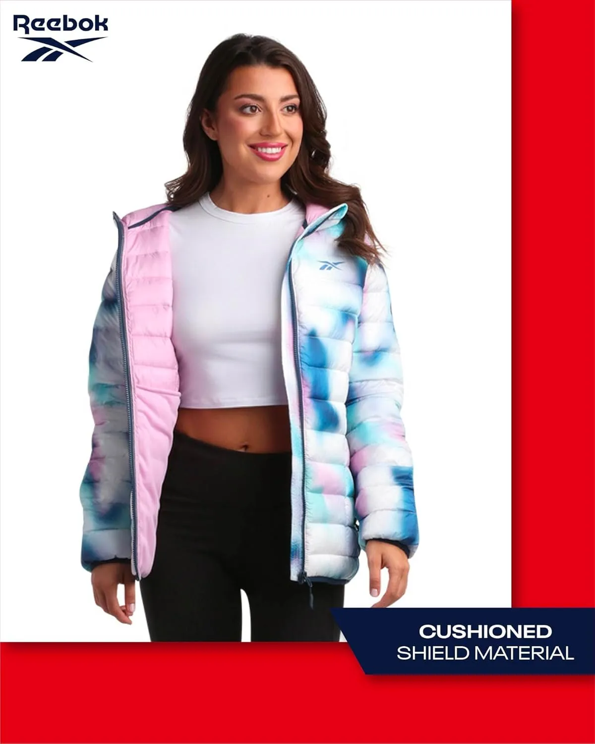 Reebok Women Jacket - Packable Quilted Puffer Coat  Casual Jacket for Women (S-XL)