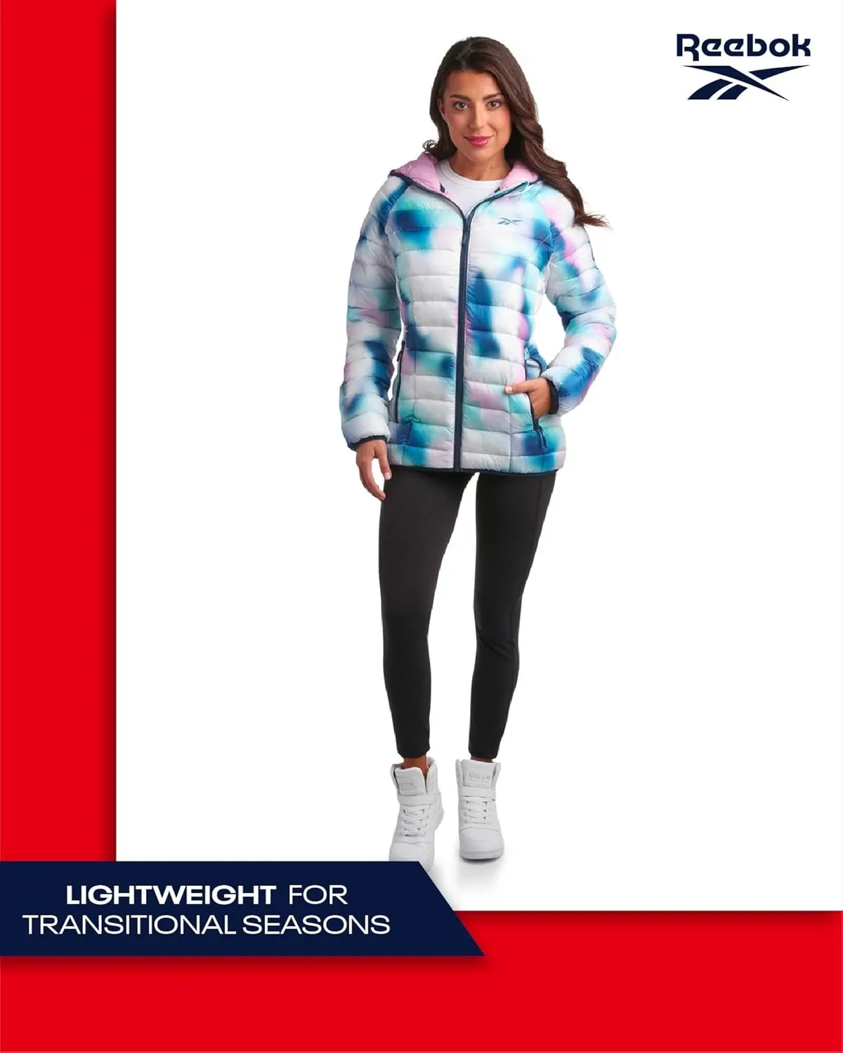 Reebok Women Jacket - Packable Quilted Puffer Coat  Casual Jacket for Women (S-XL)