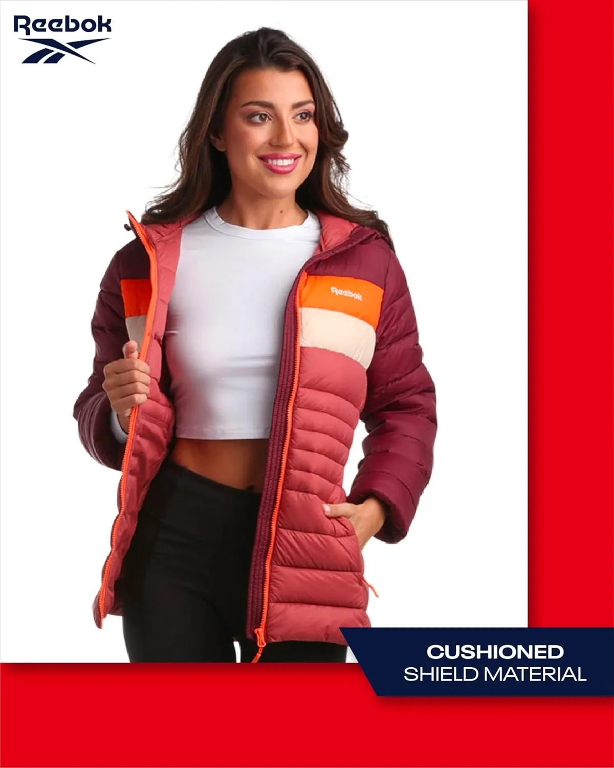 Reebok Women Jacket - Packable Quilted Puffer Coat  Casual Jacket for Women (S-XL)