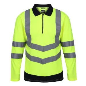 Regatta Professional Mens Hi Vis Long Sleeved Polo Shirts - Sale
