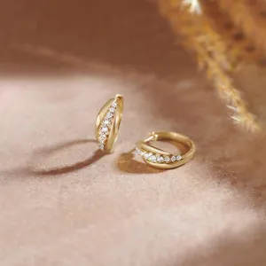 Ridge Diamond Hoops