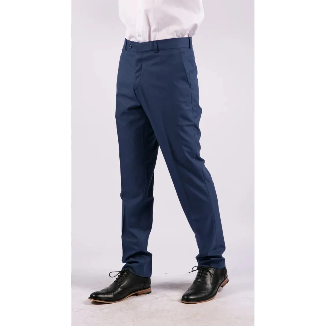 Sal Yaica - Men's Soft Cotton Feel Formal Trousers Regular Length