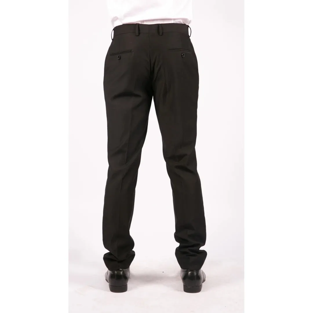Sal Yaica - Men's Soft Cotton Feel Formal Trousers Regular Length