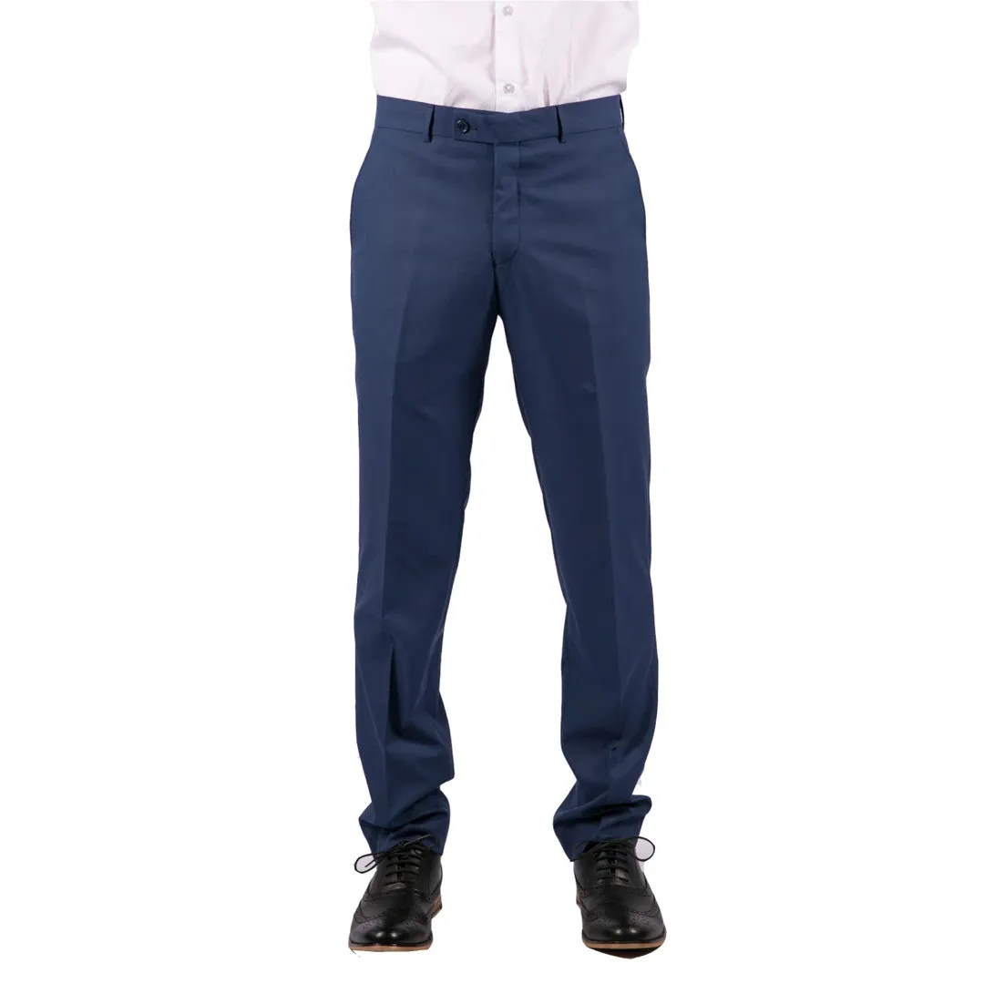 Sal Yaica - Men's Soft Cotton Feel Formal Trousers Regular Length