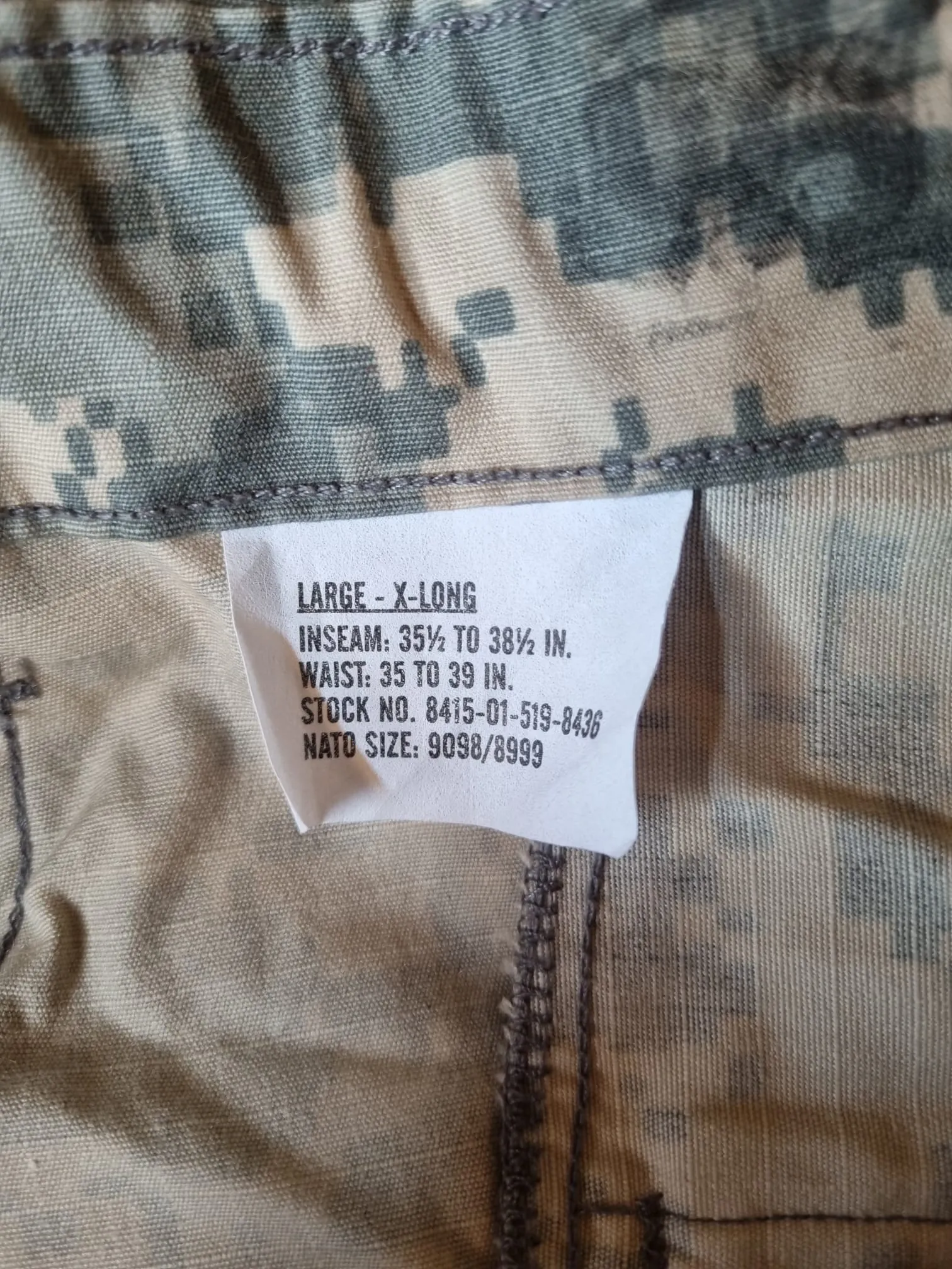 Shirt, US Army Combat Uniform ACU Pattern Size XL US