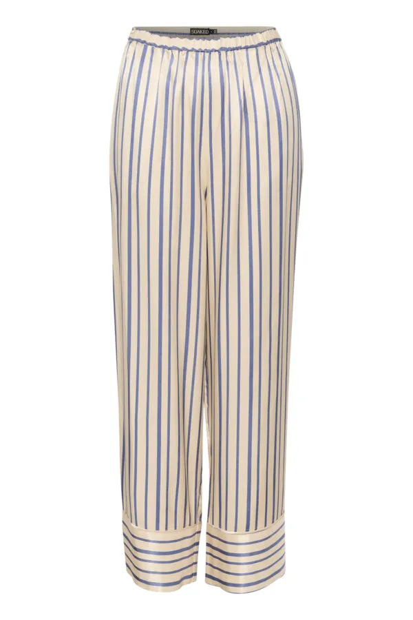 SLPuk Wide Legs Trousers in Coastal Fjord Stripe