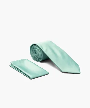 Stacy Adams Solid Tie and Handkerchief - Mint Green
