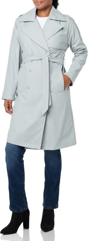 Steve Madden Apparel Women's Ilia Raincoat, Slate Grey