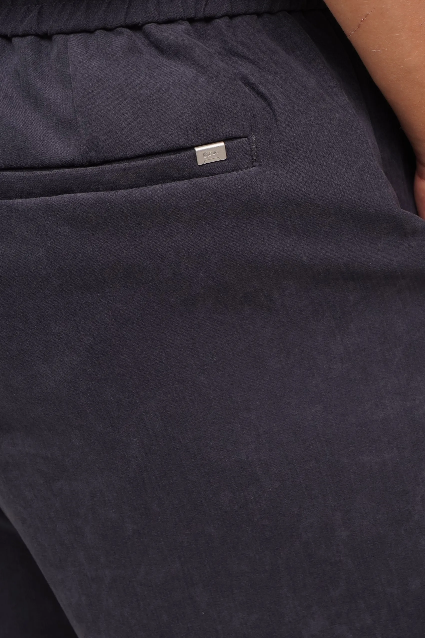Suede Feel Tapered Pull Up Trousers