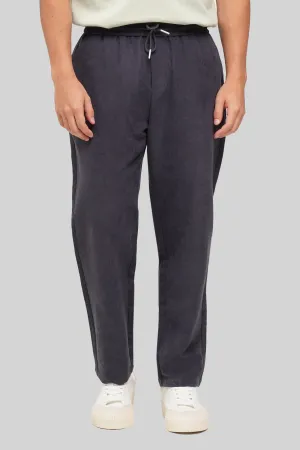 Suede Feel Tapered Pull Up Trousers