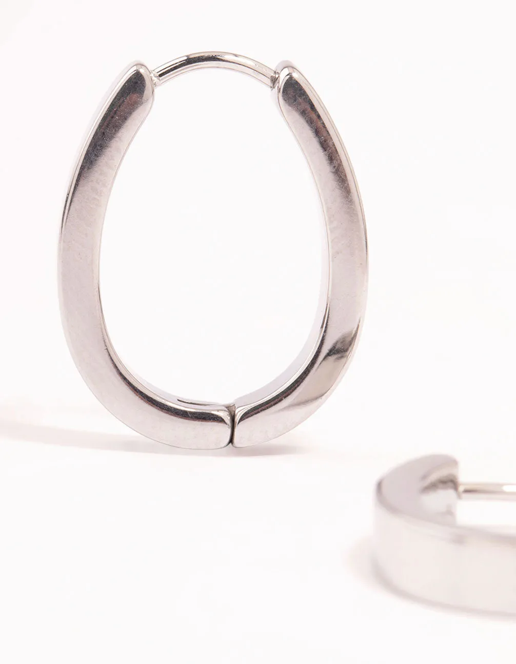 Surgical Steel Large Oval Hoop Earrings