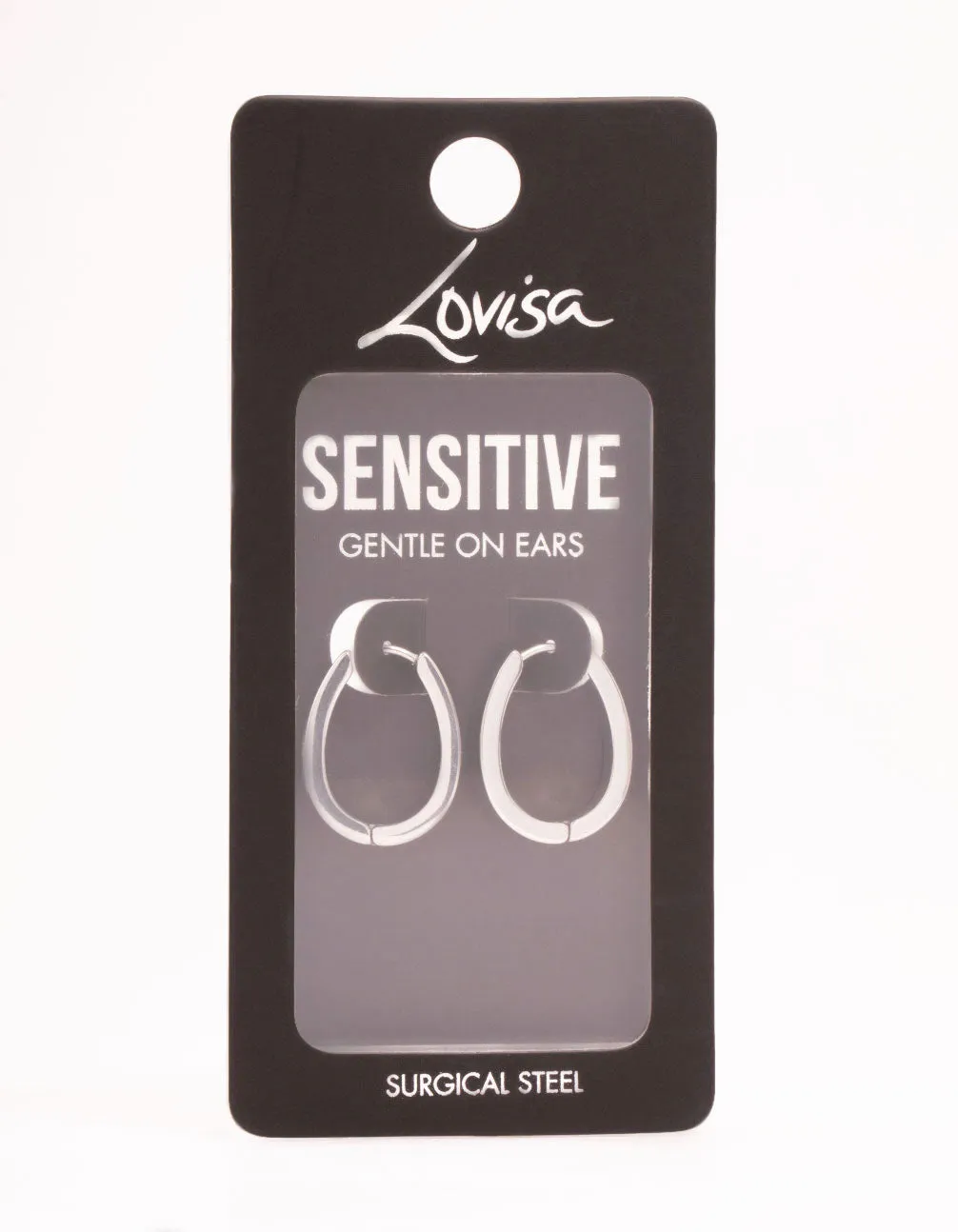 Surgical Steel Large Oval Hoop Earrings