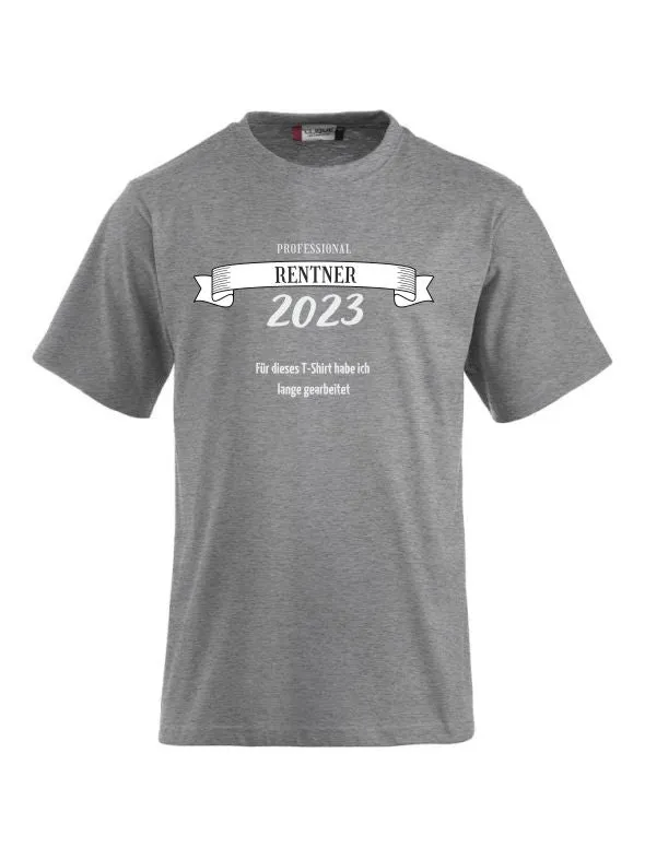T-Shirts bedrucken mit Spruch - Professional Rentner 2023
