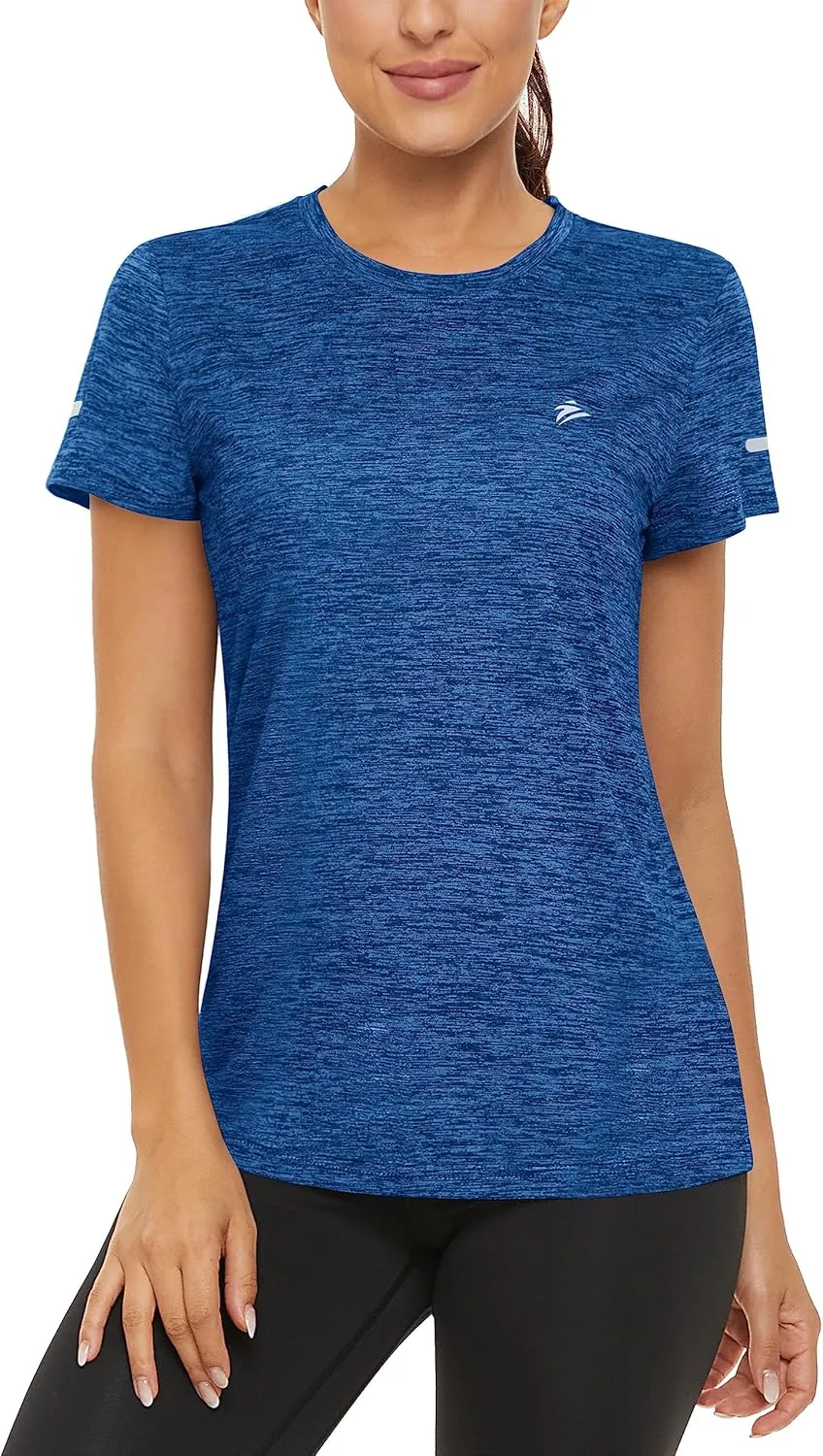 TACVASEN Women's Athletic T Shirts Short Sleeve Quick Dry Hiking Shirts Crew Neck Running Workout Tops Fitness
