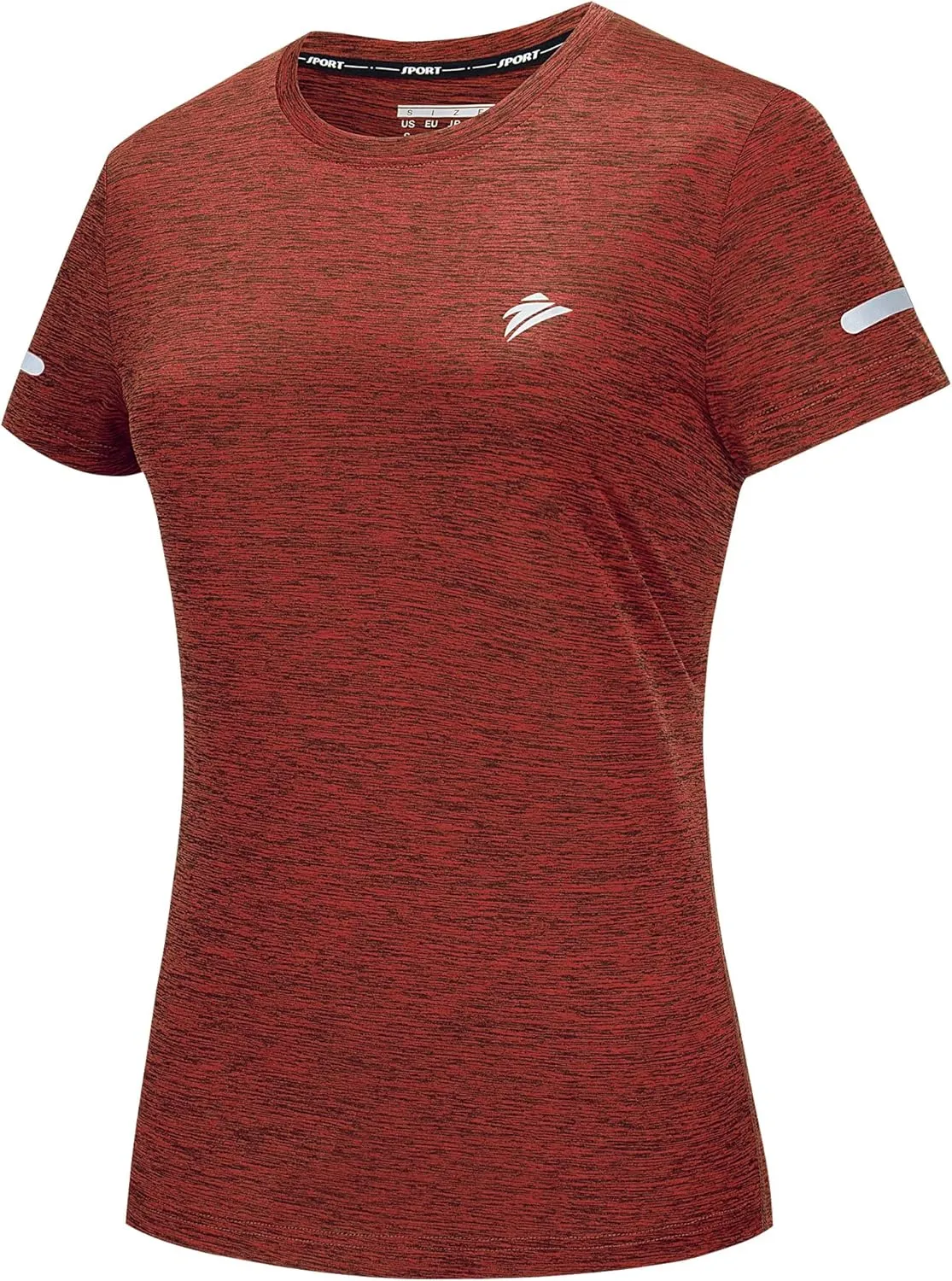 TACVASEN Women's Athletic T Shirts Short Sleeve Quick Dry Hiking Shirts Crew Neck Running Workout Tops Fitness
