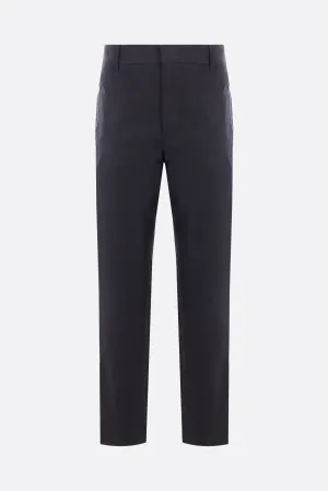 Technical Patterned Cotton Cigarette Trousers