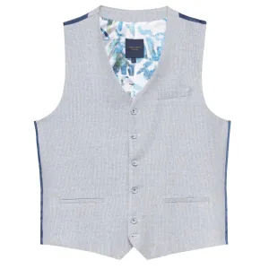Textured Suit Waistcoat - Blue