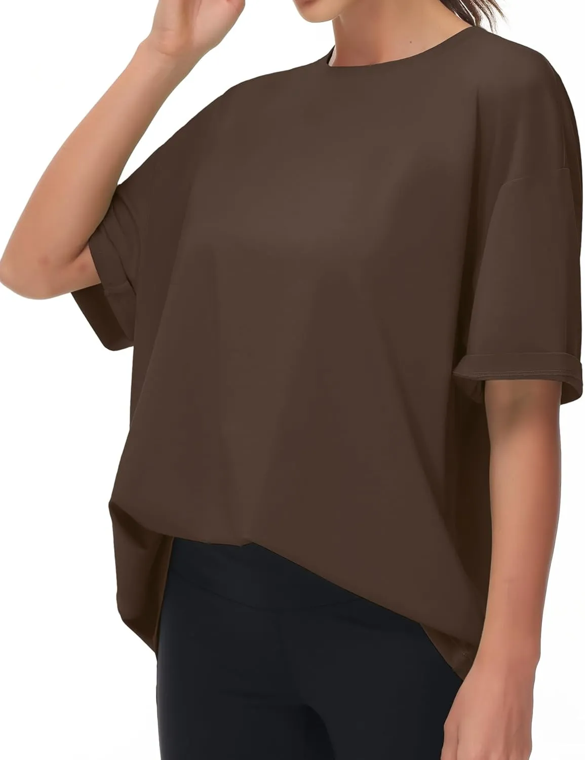 THE GYM PEOPLE Women's Casual Oversized T-Shirts Summer Crewneck Short Sleeve Workout Basic Tee Tops
