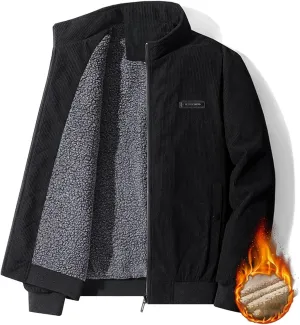thickened Jacket men's stand-up collar coat cotton-padded men's cashmere thickened lamb wool coat cotton-padded