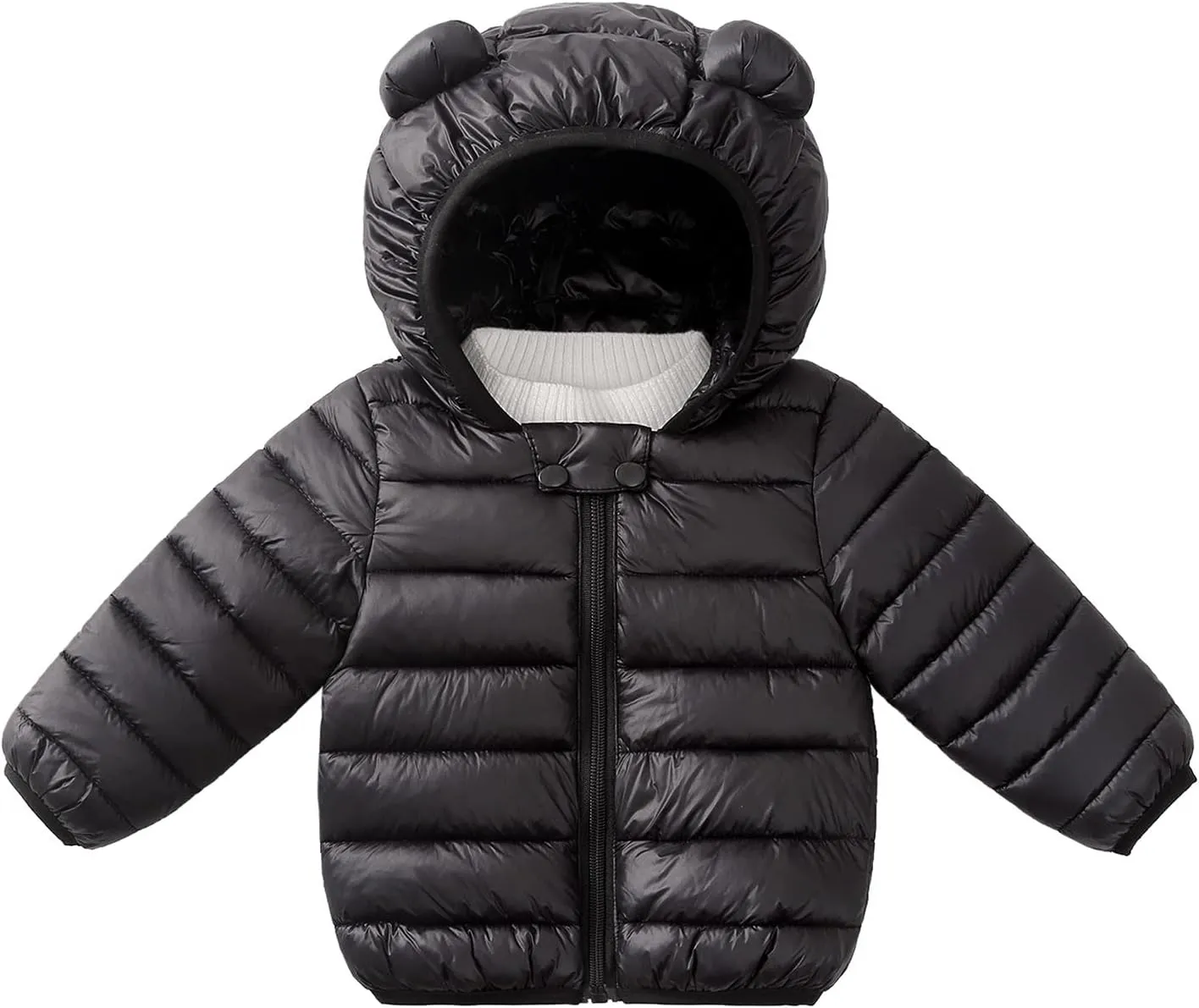 Toddler Baby Boys Girls Puffer Jacket Newborn Warm Cotton Padded Jacket Winter Bear Ears Hooded Coat