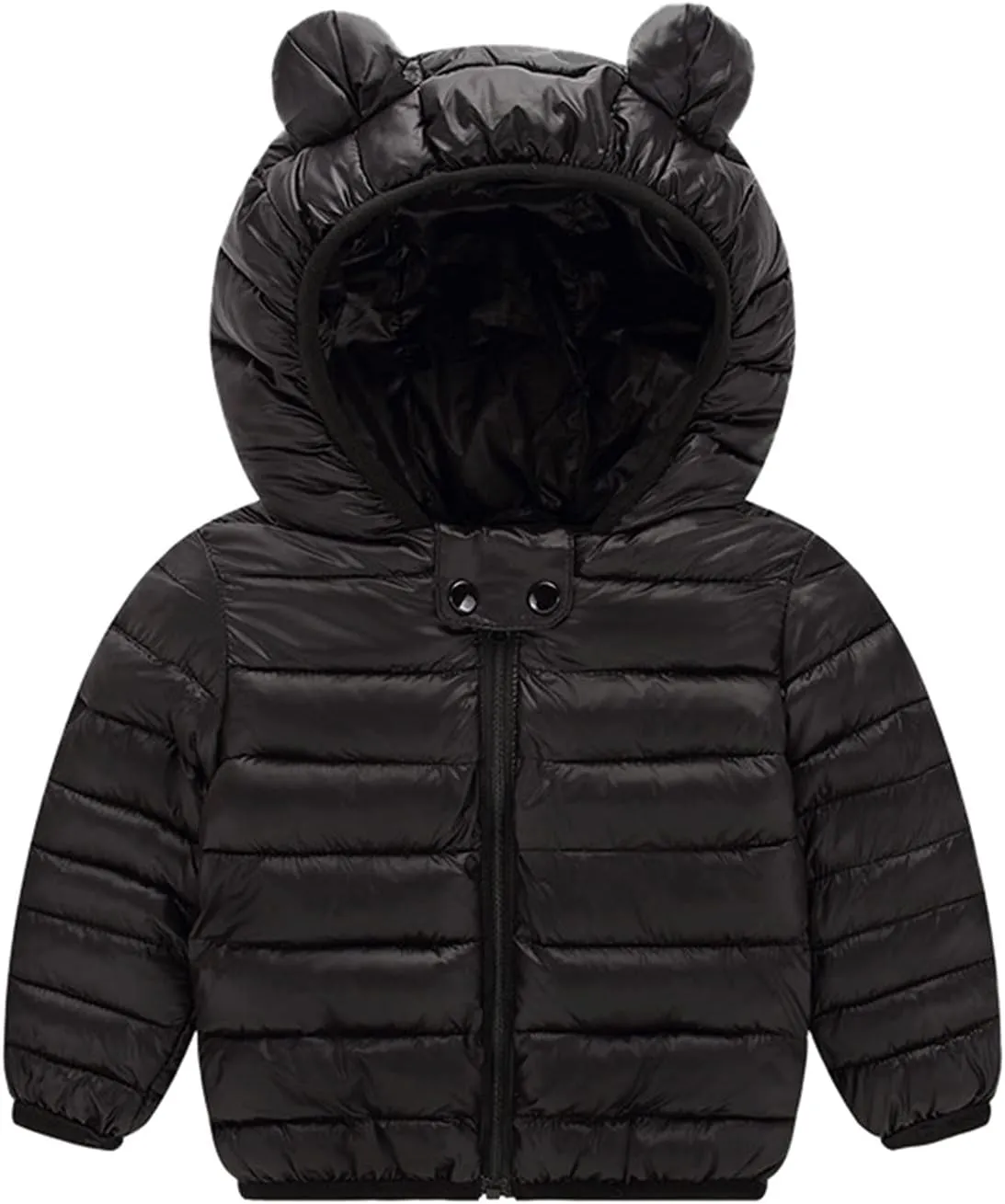 Toddler Baby Boys Girls Puffer Jacket Newborn Warm Cotton Padded Jacket Winter Bear Ears Hooded Coat