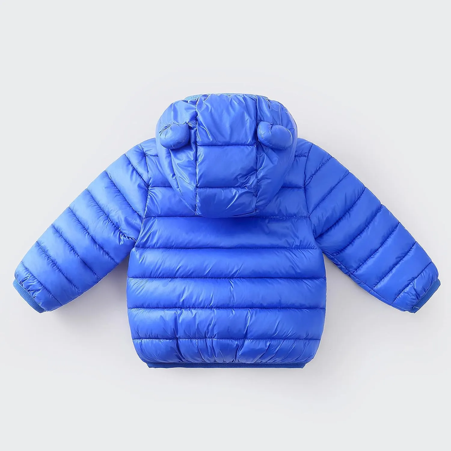 Toddler Baby Boys Girls Puffer Jacket Newborn Warm Cotton Padded Jacket Winter Bear Ears Hooded Coat
