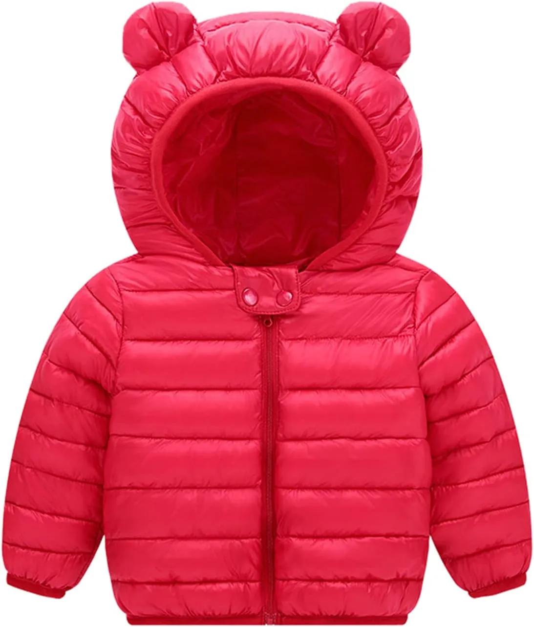 Toddler Baby Boys Girls Puffer Jacket Newborn Warm Cotton Padded Jacket Winter Bear Ears Hooded Coat