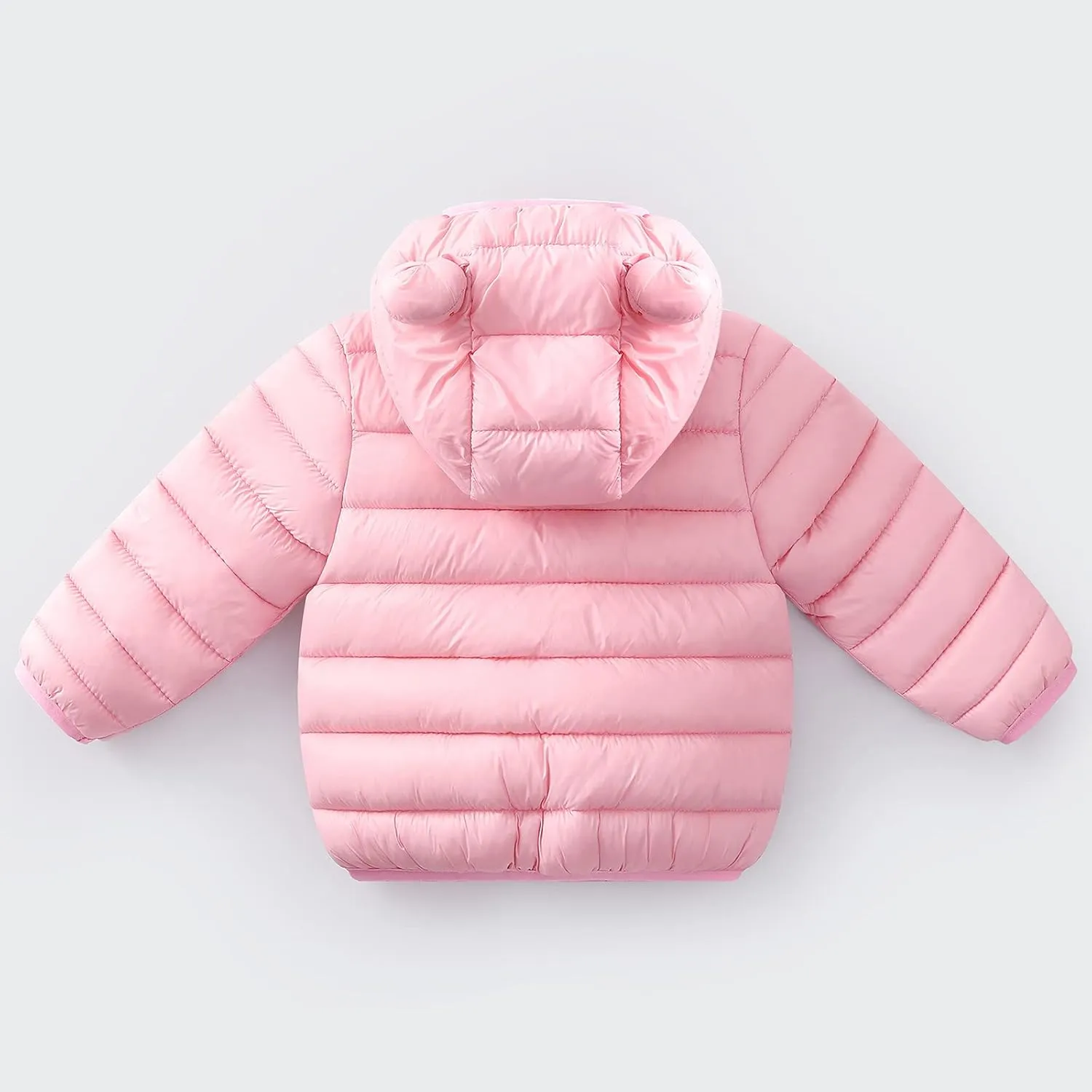 Toddler Baby Boys Girls Puffer Jacket Newborn Warm Cotton Padded Jacket Winter Bear Ears Hooded Coat