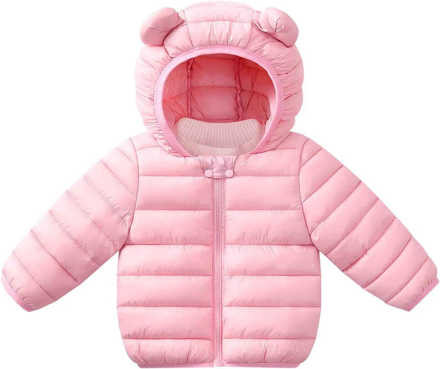 Toddler Baby Boys Girls Puffer Jacket Newborn Warm Cotton Padded Jacket Winter Bear Ears Hooded Coat