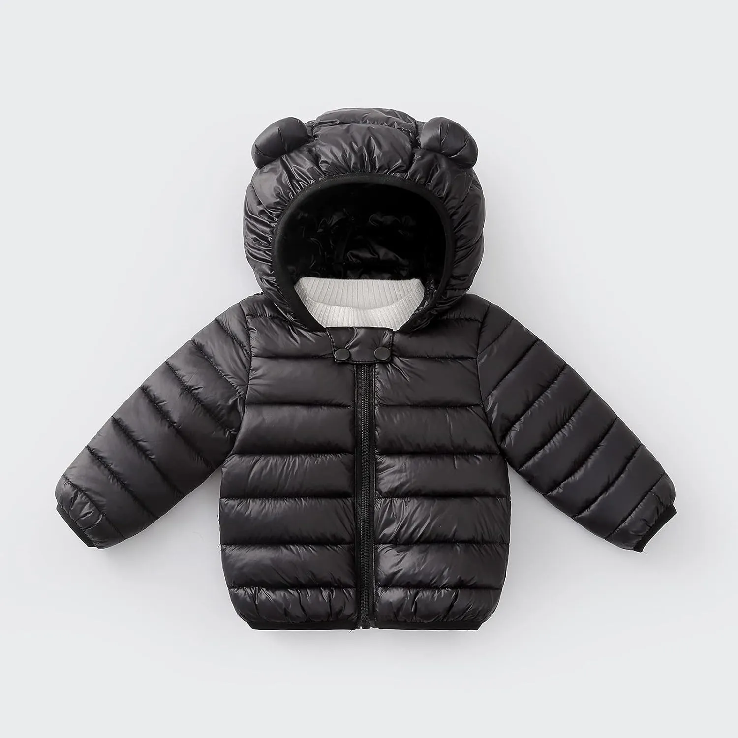 Toddler Baby Boys Girls Puffer Jacket Newborn Warm Cotton Padded Jacket Winter Bear Ears Hooded Coat