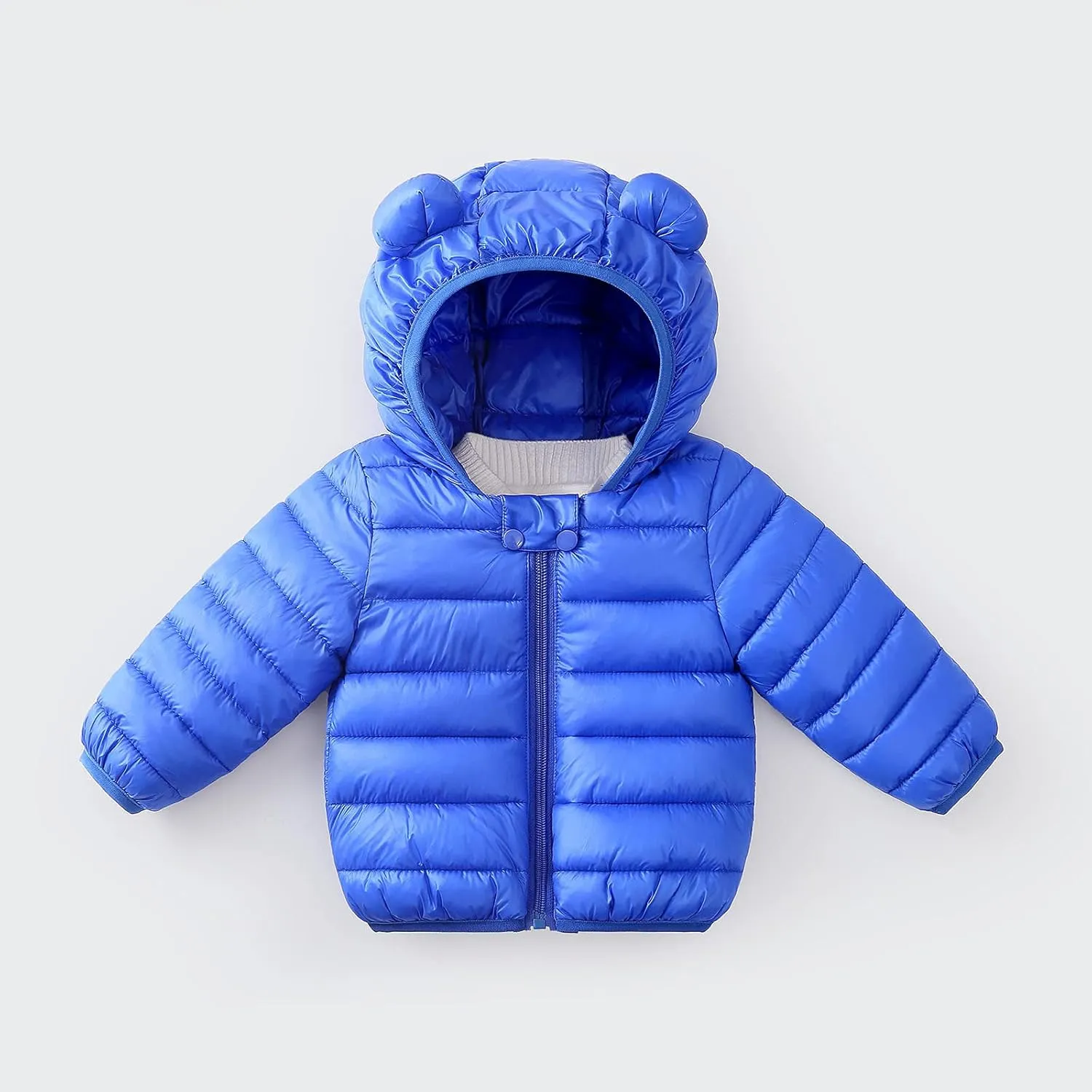 Toddler Baby Boys Girls Puffer Jacket Newborn Warm Cotton Padded Jacket Winter Bear Ears Hooded Coat