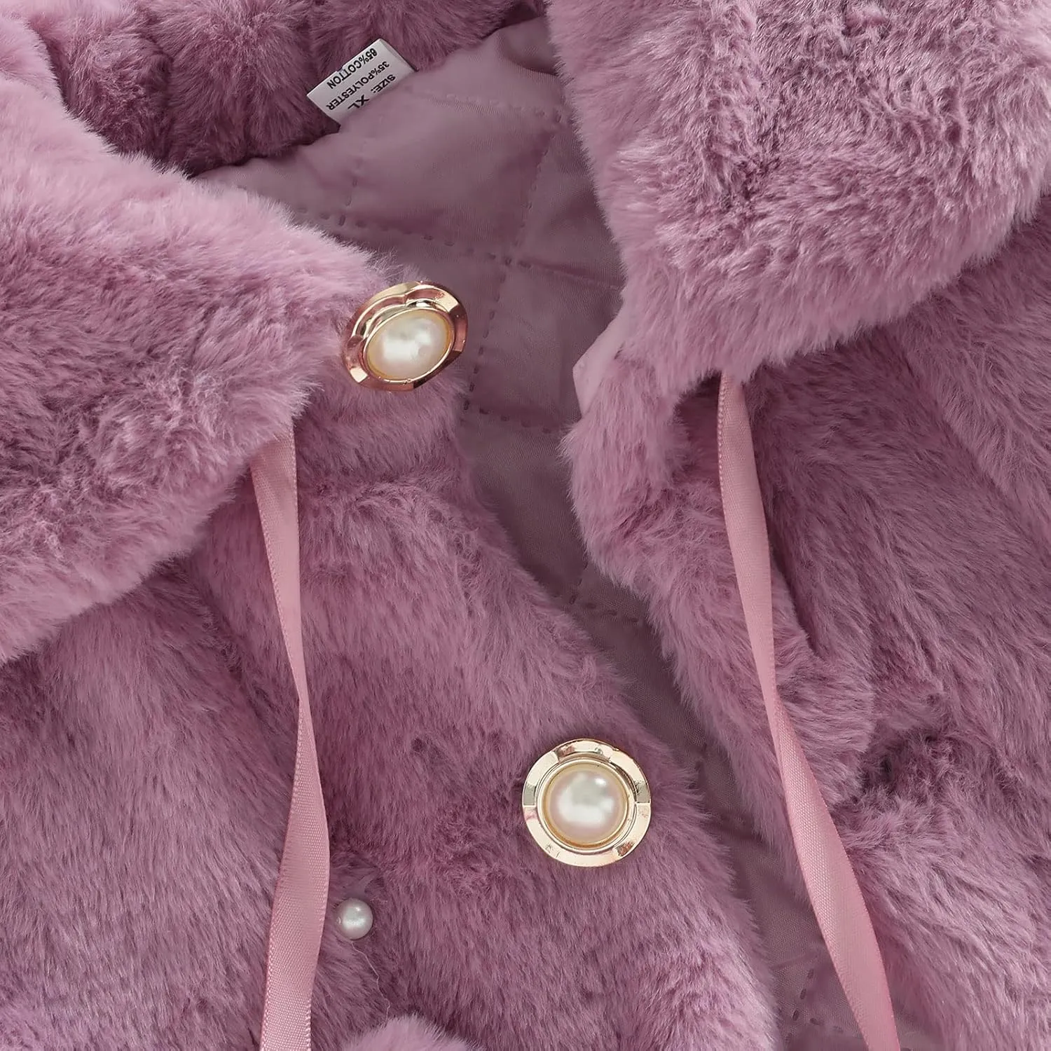 Toddler Baby Girl Winter Fur Coat Jacket Cloak Thicken Shawl Snowsuit Outerwear Clothes