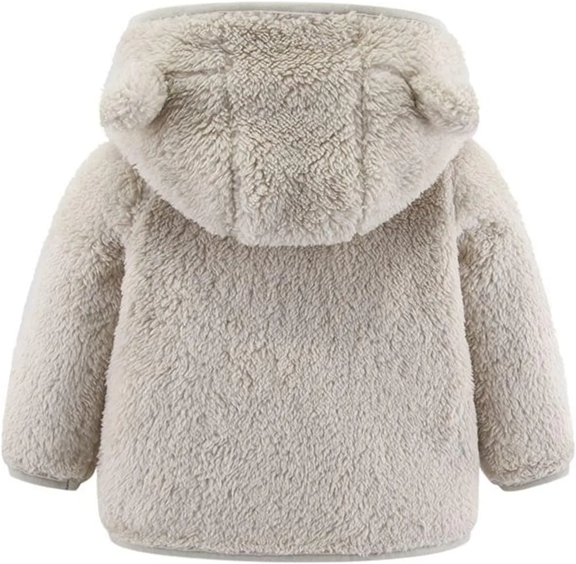 Toddler Boys Girls Winter Down Coat Soft Cotton Padded Jacket Cute Cartoon Bear Ears Thick Hooded Jacket