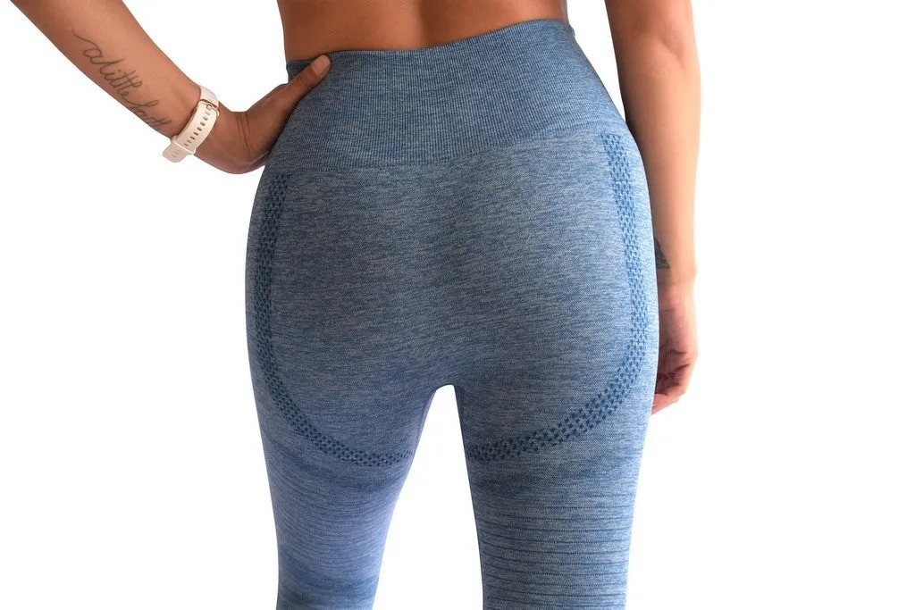 Trail Seamless Leggings - Blue
