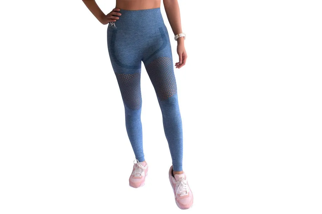 Trail Seamless Leggings - Blue