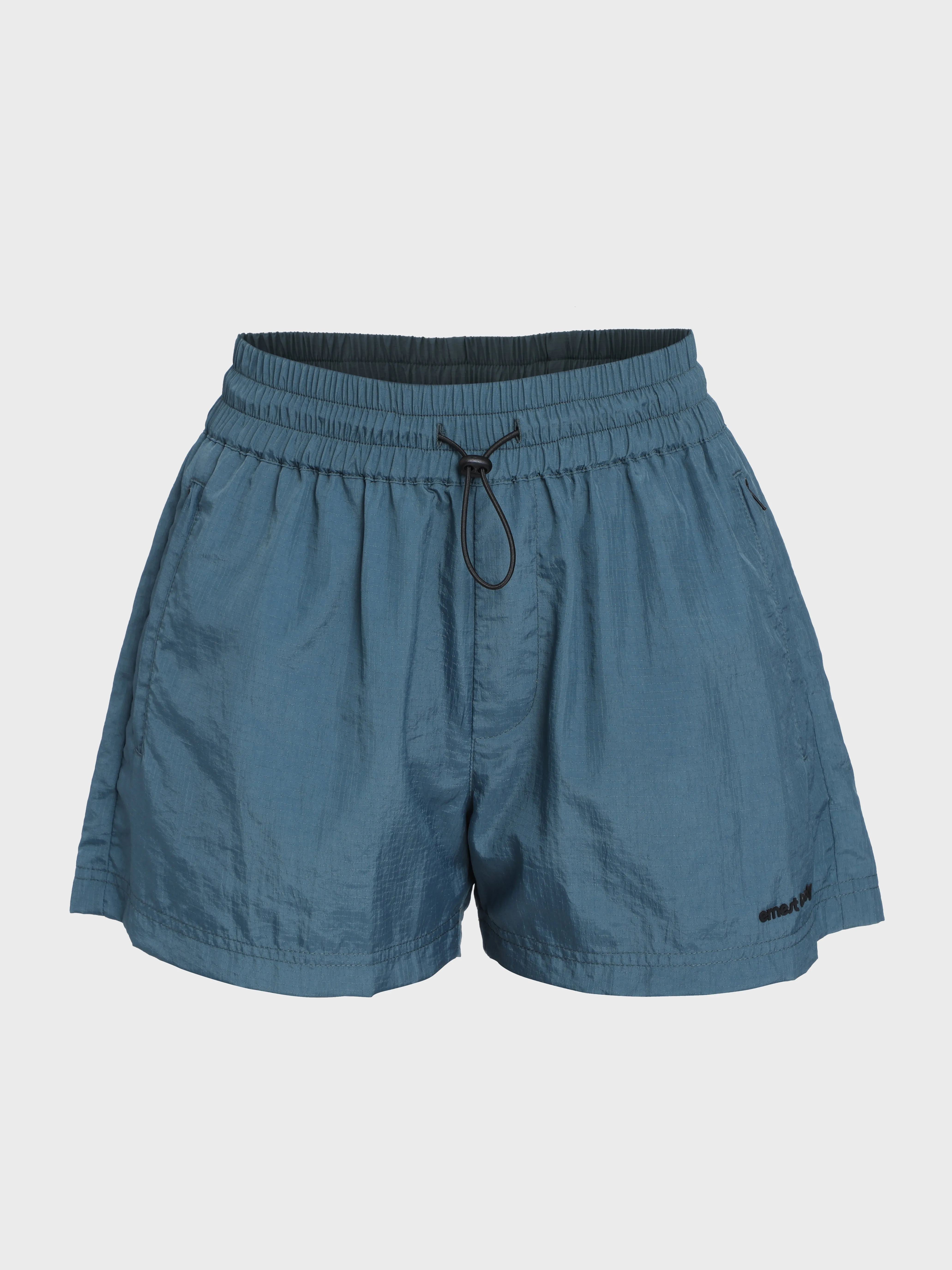 Unisex running ripstop shorts zip pockets