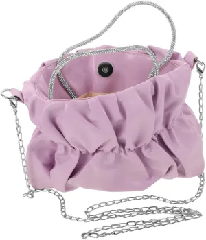 VALICLUD Pleated Shoulder Bag Ruched Evening Bag Soft Pu Party Clutch Purse for Accessories
