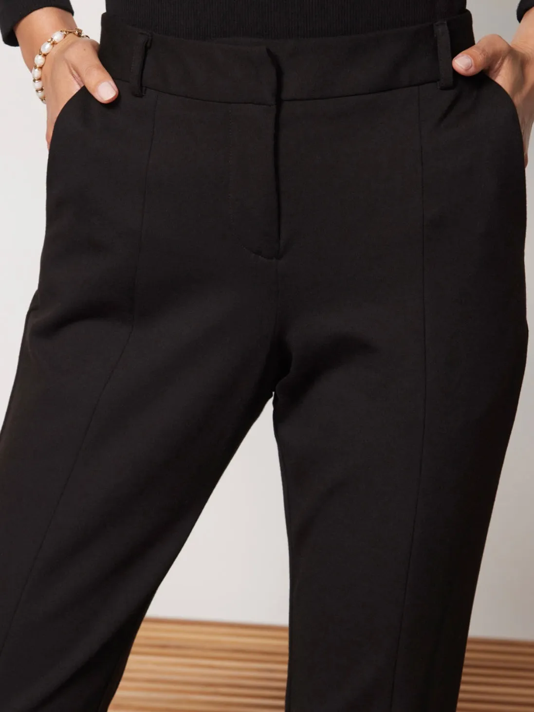 Velvet Kyndall Slit Pant in Black