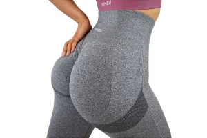 Vision Ladies Seamless Scrunch Leggings - Grey
