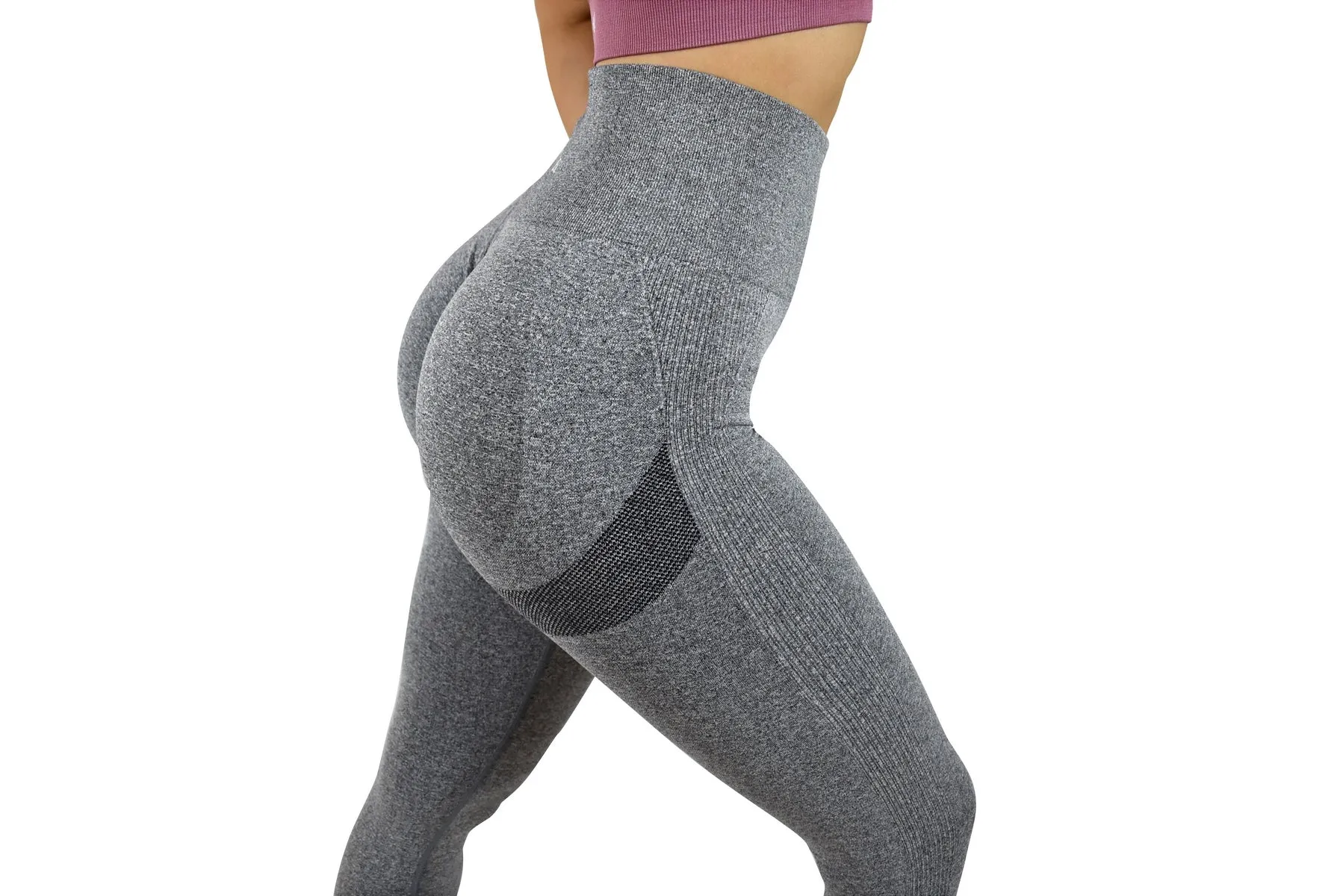 Vision Ladies Seamless Scrunch Leggings - Grey